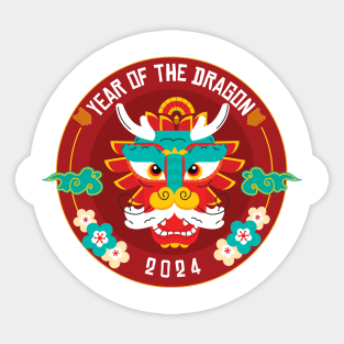 Celebrating the 2024 Chinese Year of the Dragon Sticker